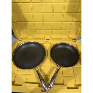 HEXCLAD 2 Piece Nonstick Stainless Steel Frying Pan Set 10 12" MSRP $300